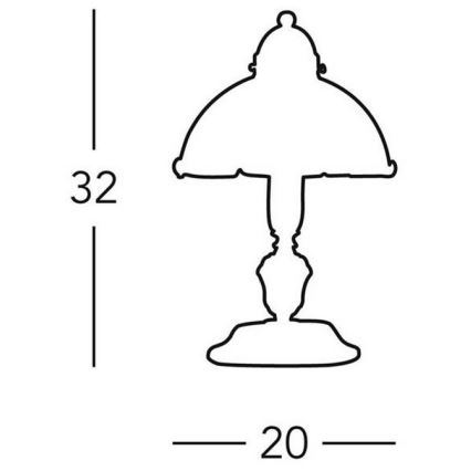 Kolarz 731.73.53 - Lámpara de mesa NONNA 1xE14/60W/230V