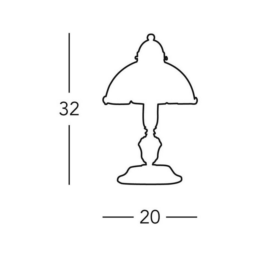 Kolarz 731.73.53 - Lámpara de mesa NONNA 1xE14/60W/230V