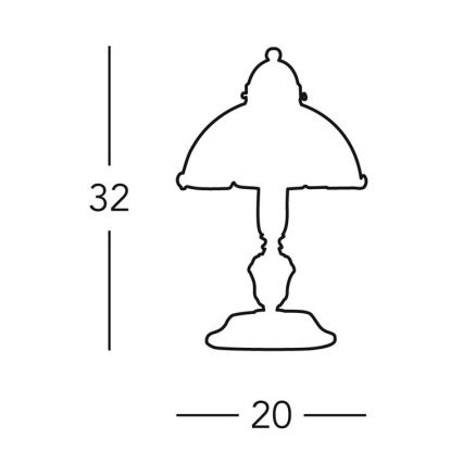 Kolarz 731.73.70 - Lámpara de mesa NONNA 1xE14/60W/230V