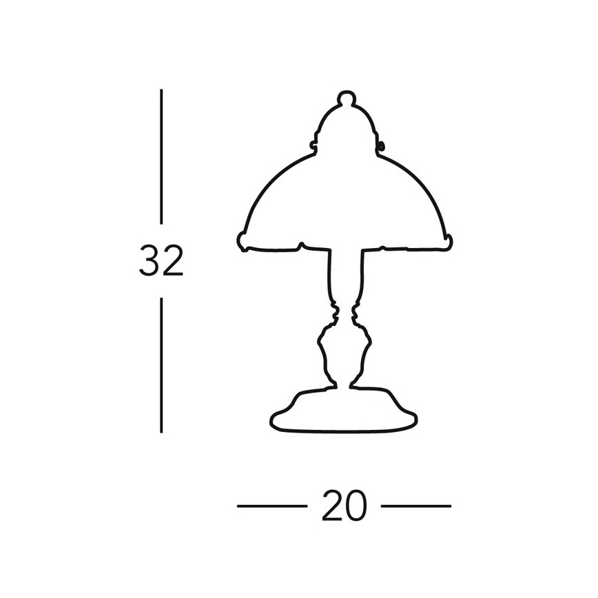 Kolarz 731.73.70 - Lámpara de mesa NONNA 1xE14/60W/230V