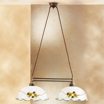 Kolarz 731.82.111 - Lámpara colgante con cable NONNA 2xE27/75W/230V color vino