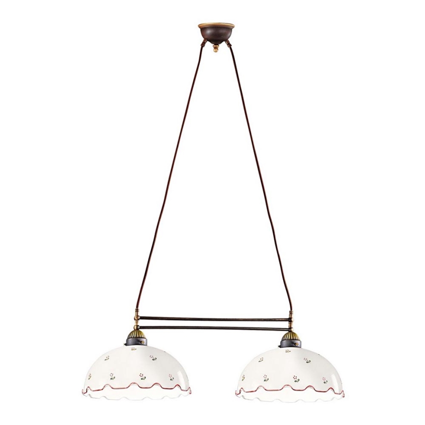 Kolarz 731.82.71 - Lámpara de araña en ristra NONNA 2xE27/75W/230V