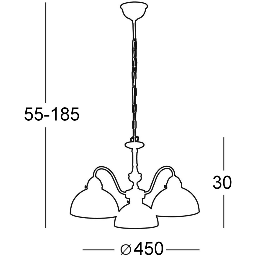 Kolarz 731.83.70 - Lámpara de araña con cadena NONNA 3xE27/75W/230V
