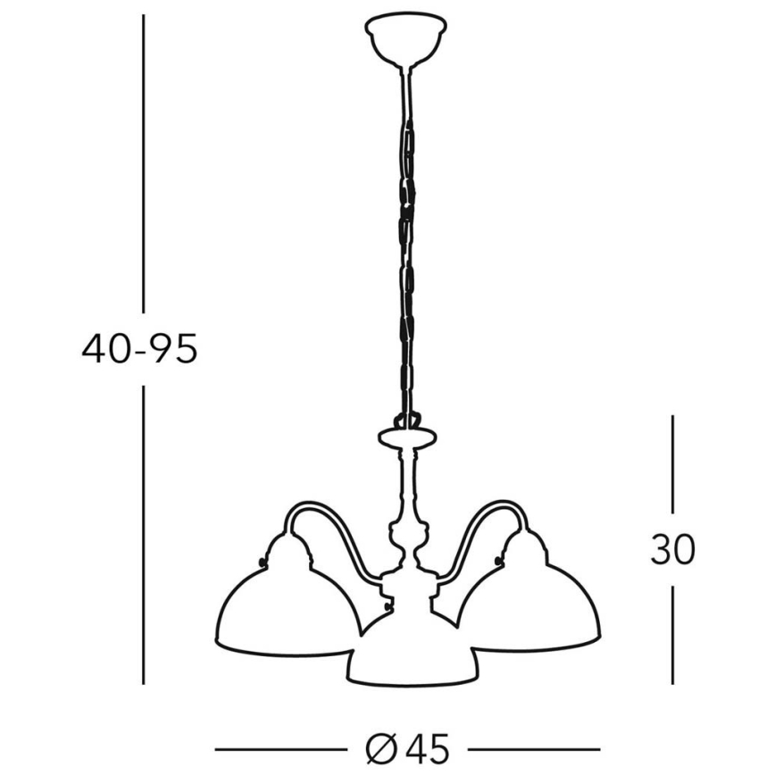 Kolarz 731.83.73 - Lámpara de araña de luces con cadena NONNA 3x/E27/75W/230V