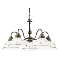 Kolarz 731.85.170 - Lámpara colgante con cadena NONNA 5xE27/75W/230V con detalles florales, oro rosa