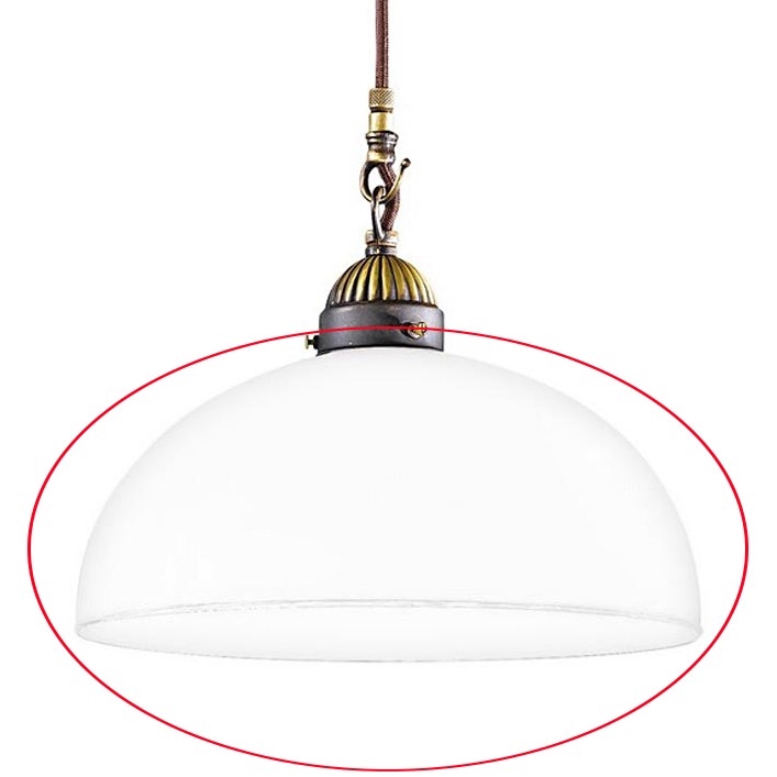 Kolarz 731.G54 - Vidrio de recambio para araña, lámpara de pie y foco NONNA E27 diá. 30 cm blanco