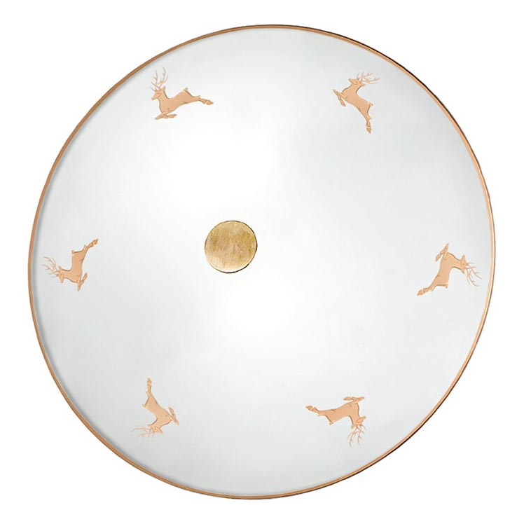 Kolarz 731.U12.4.150 - Aplique de pared NONNA 2xE14/60W/230V, diámetro 32 cm, acabado en cuerno de ciervo y oro rosa