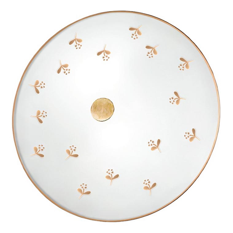 Kolarz 731.U12.4.160 - Aplique de pared NONNA 2xE14/60W/230V Ø 32 cm, motivo floral, oro rosa