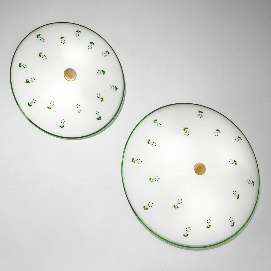 Kolarz 731.U12.4.21 - Plafón NONNA 2xE14/60W/230V diá. 30 cm verde