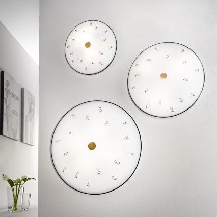 Kolarz 731.U12.4.70 - Lámpara de techo NONNA 2xE14/60W/230V Ø 32 cm verde/latón