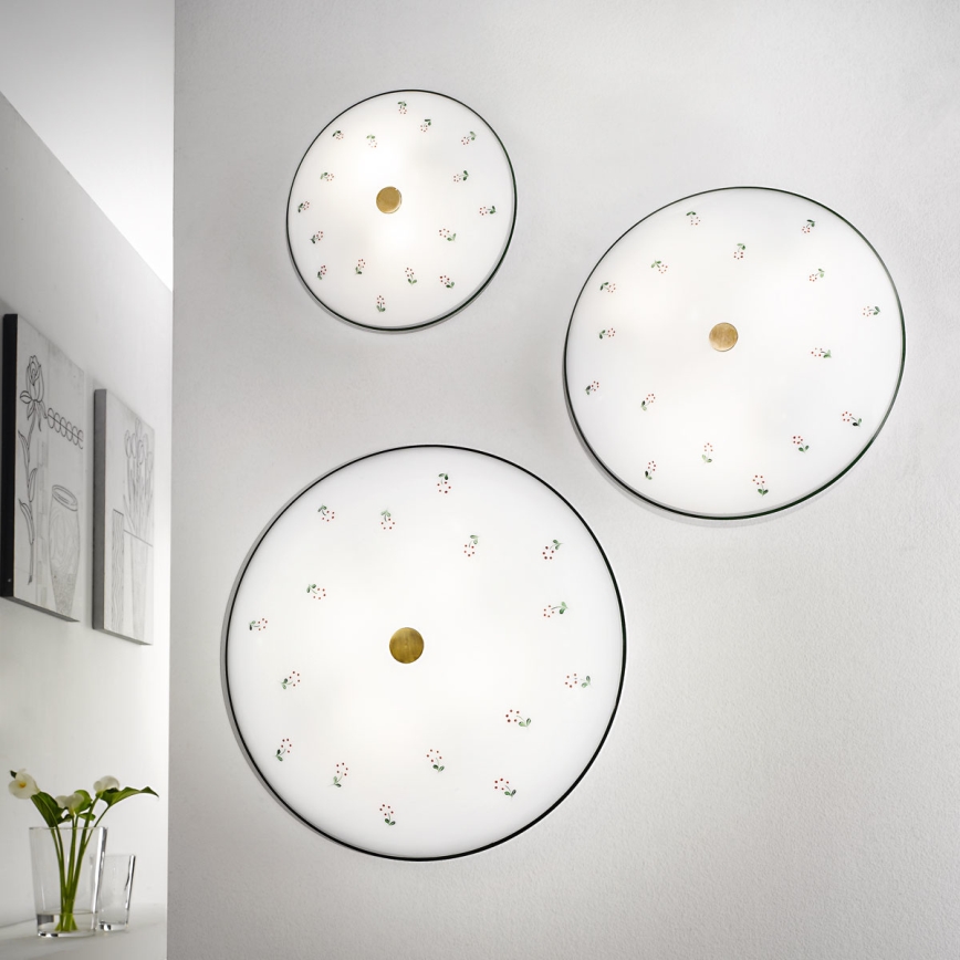 Kolarz 731.U12.4.70 - Lámpara de techo NONNA 2xE14/60W/230V Ø 32 cm verde/latón