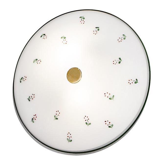 Kolarz 731.U12.4.70 - Plafón NONNA 2xE14/60W/230V diá. 32 cm verde/latón