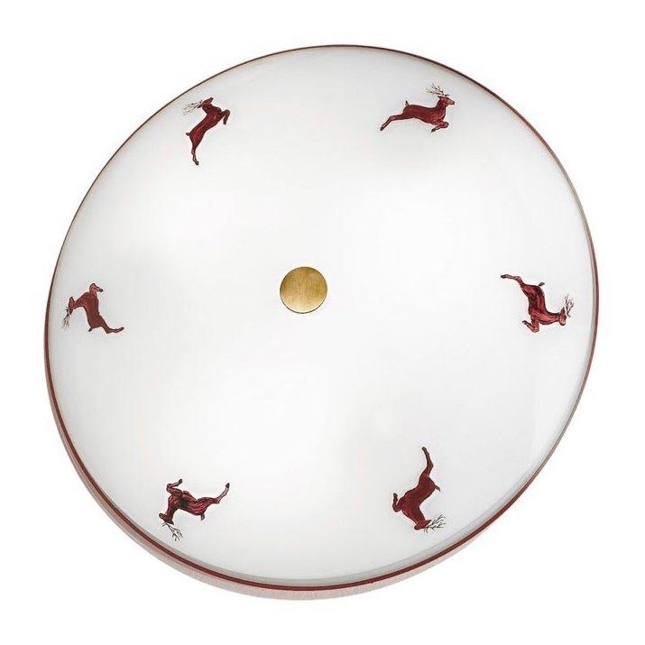 Kolarz 731.U13.4.103-Plafón NONNA 3xE27/60W/230V pr.42cm rojo/latón
