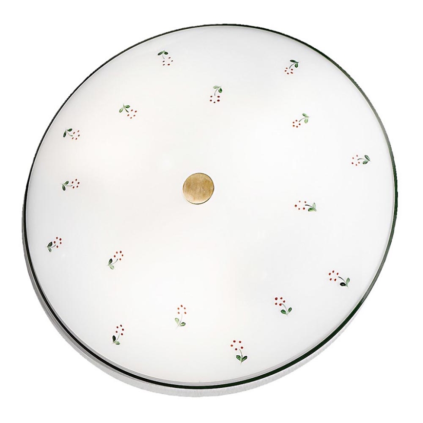 Kolarz 731.U13.4.70 - Plafón NONNA 3xE27/60W/230V diá. 42 cm verde/latón