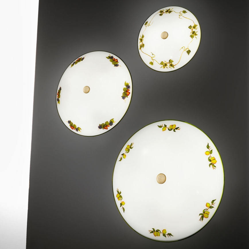 Kolarz 731.U14.4.116 - Plafón NONNA 4xE27/60W/230V diá. 54 cm limones