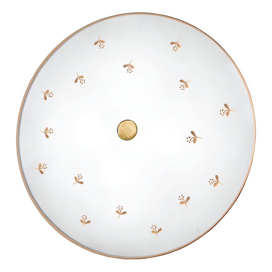 Kolarz 731.U14.4.160 - Aplique de pared NONNA 4xE27/60W/230V, Ø 54 cm, con motivos florales, acabado oro rosa