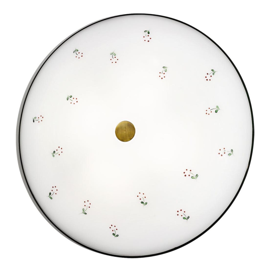 Kolarz 731.U14.4.70 - Plafón NONNA 4xE27/60W/230V diá. 54 cm verde/latón