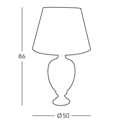 Kolarz 780.71 - Lámpara de mesa DAUPHIN 1xE27/100W/230V