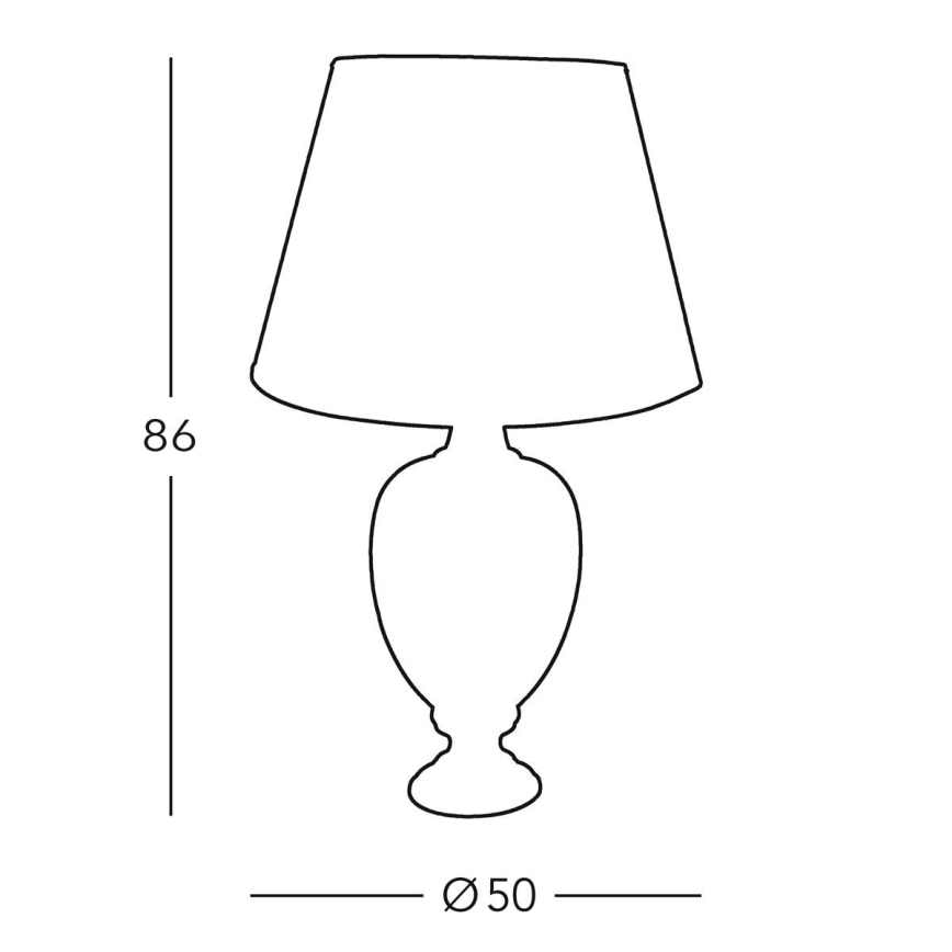 Kolarz 780.71 - Lámpara de mesa DAUPHIN 1xE27/100W/230V