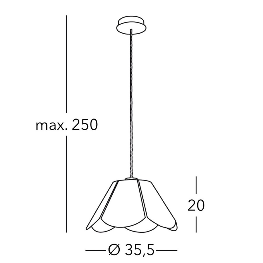 Kolarz A1346.31.W - Lámpara colgante BLOOM 1xE27/100W/230V