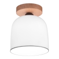 Kolarz A1352.11.Gr - Lámpara de techo NONNA 1xE27/60W/230V roble/blanco/gris