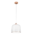 Kolarz A1352.31.Au - Lámpara colgante NONNA 1xE27/60W/230V roble/blanco/dorado