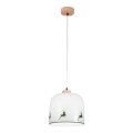 Kolarz A1352.31.G.100 - Lámpara colgante NONNA 1xE27/60W/230V ciervo roble/blanco/Verde