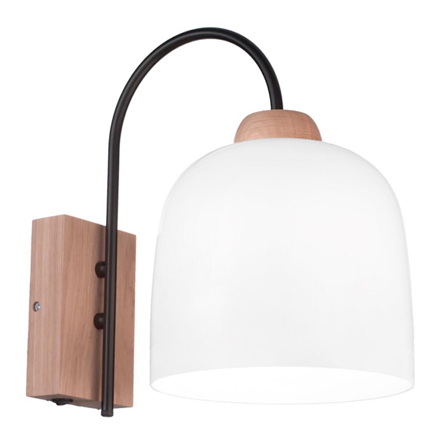 Kolarz A1352.61.W - Aplique NONNA 1xE27/60W/230V roble/blanco