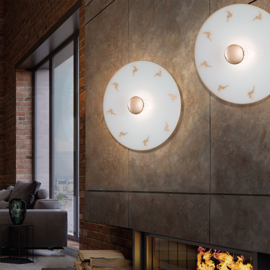 Kolarz A1353.61.XL.3.Au.100 - Aplique NONNA 1xE27/100W/230V ciervo 24K dorado