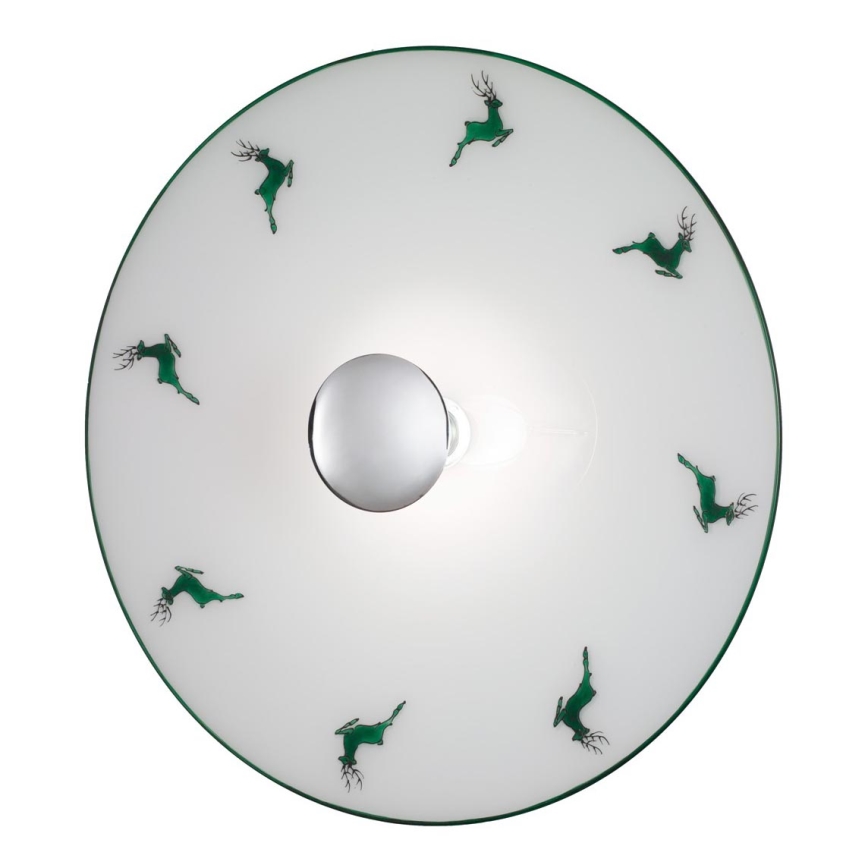 Kolarz A1353.61.XL.5.G.100 - Aplique NONNA 1xE27/100W/230V ciervo Verde
