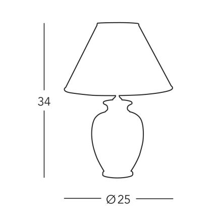 Kolarz A1354.71S - Lámpara de mesa GIARDINO 1xE27/60W/230V diá. 25 cm