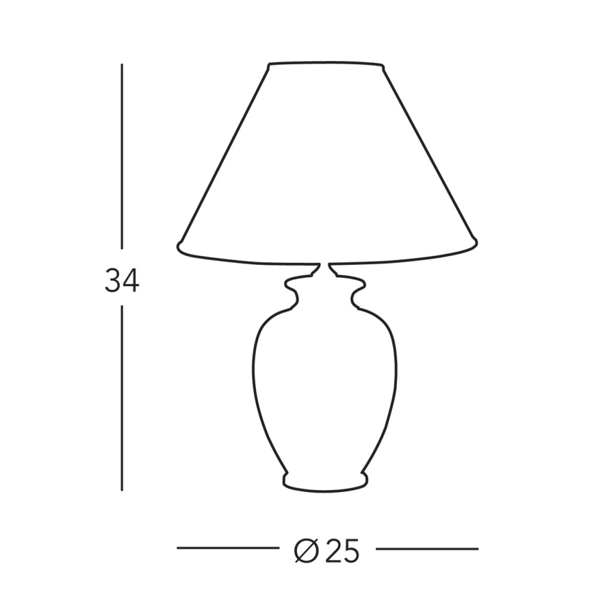 Kolarz A1354.71S - Lámpara de mesa GIARDINO 1xE27/60W/230V diá. 25 cm