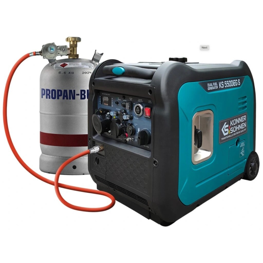 Könner & Söhnen 13046 - Generador inverter de gas y gasolina KS 5500iEG S 5500W