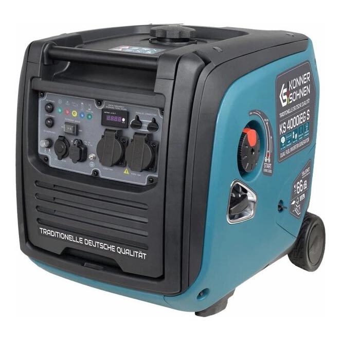 Könner & Söhnen 5106 - Generador eléctrico inversor de gas y gasolina KS 4000iEG S 4000W