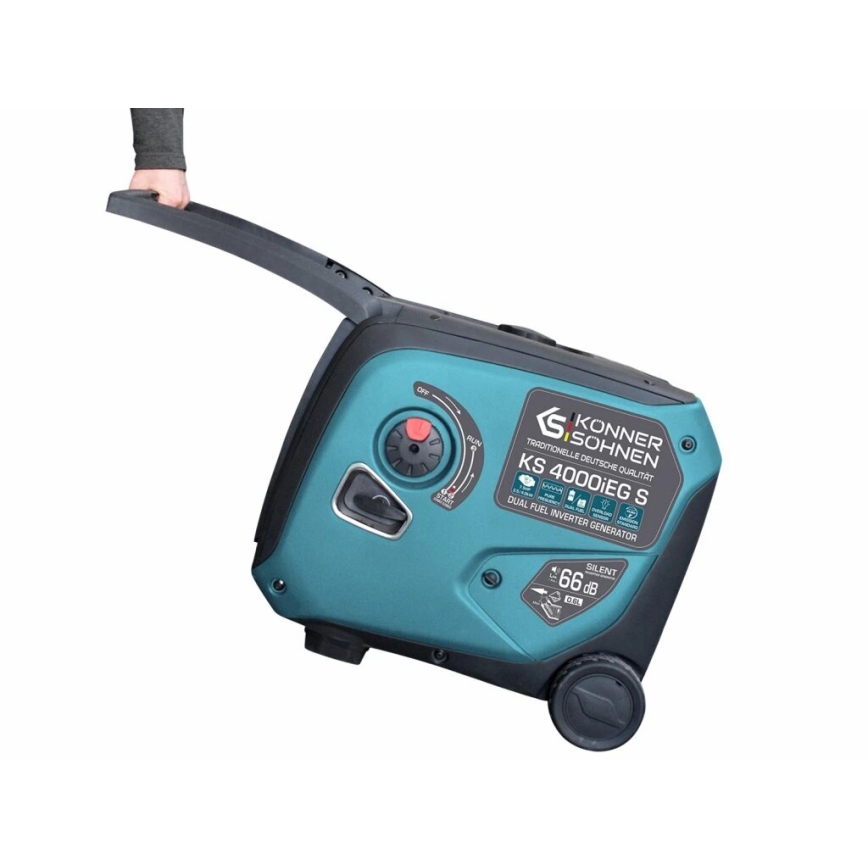 Könner & Söhnen 5106 - Generador eléctrico inversor de gas y gasolina KS 4000iEG S 4000W