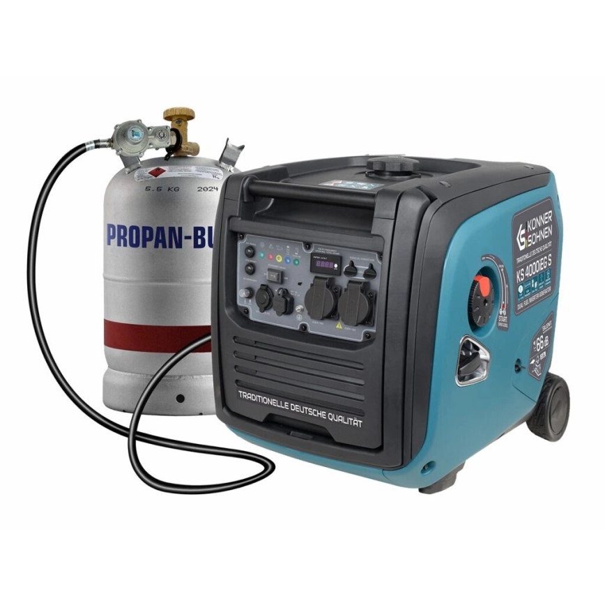 Könner & Söhnen 5106 - Generador eléctrico inversor de gas y gasolina KS 4000iEG S 4000W