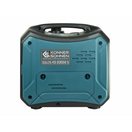 Könner & Söhnen KS7869 - Generador eléctrico inversor de gas y gasolina KS 2000iG S 2000W