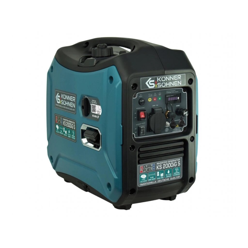 Könner & Söhnen KS7869 - Generador eléctrico inversor de gas y gasolina KS 2000iG S 2000W