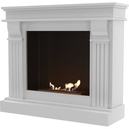 Kratki - Chimenea BIO 97,9x115 cm 3kW blanco