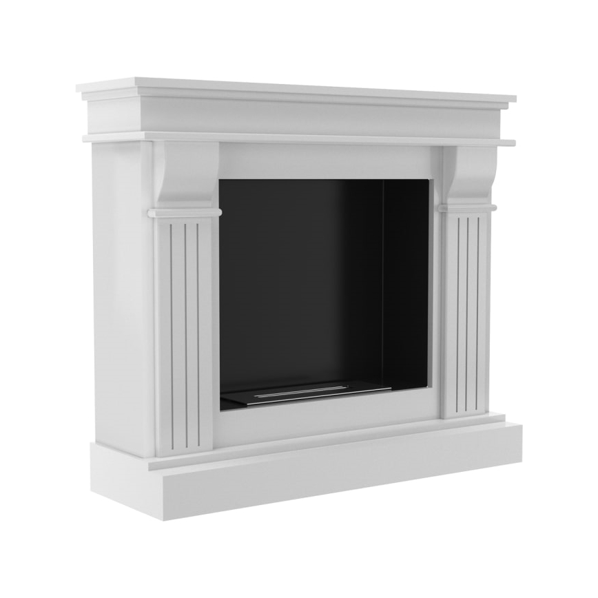 Kratki - Chimenea BIO 97,9x115 cm 3kW blanco