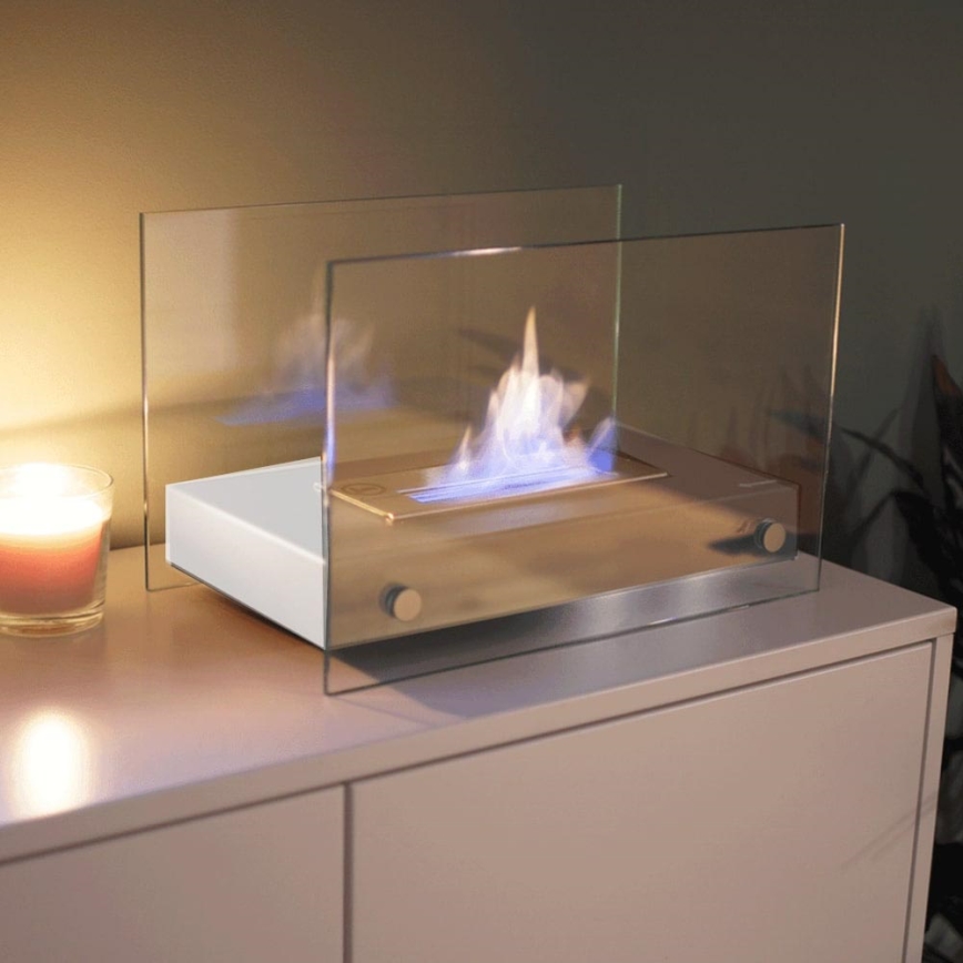 Kratki - Chimenea BIO 25,2x39cm 1kW blanco