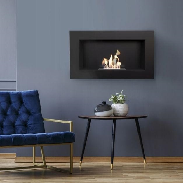 Kratki - Chimenea BIO empotrada 37,4x64,8 cm 1kW negro