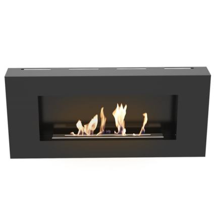 Kratki - Chimenea BIO de pared DELTA/FLAT 40x90 cm 1,5kW negro