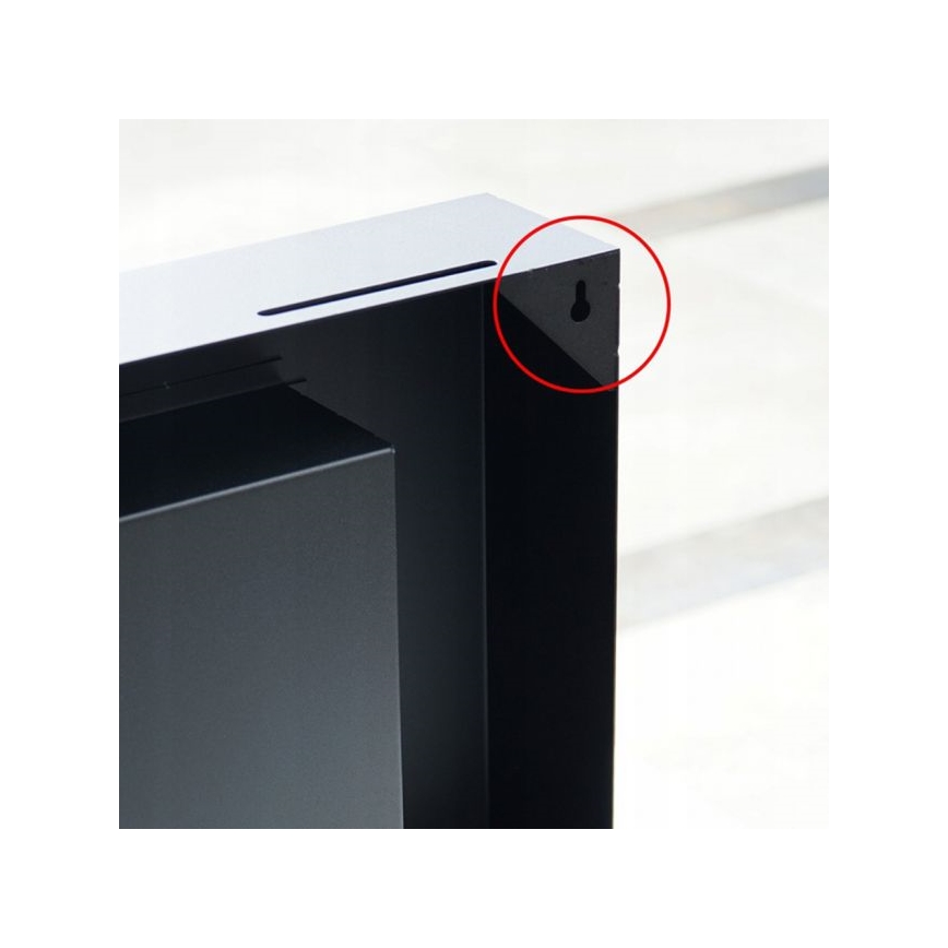 Kratki - Chimenea BIO de pared DELTA/FLAT 40x90 cm 1,5kW negro