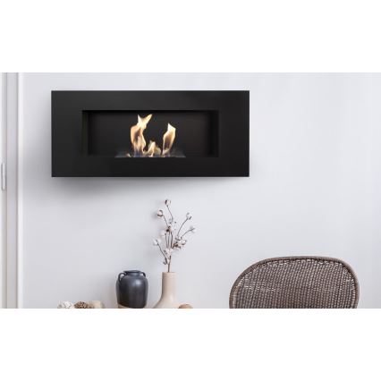 Kratki - Chimenea empotrada BIO 40x90 cm 2kW negro