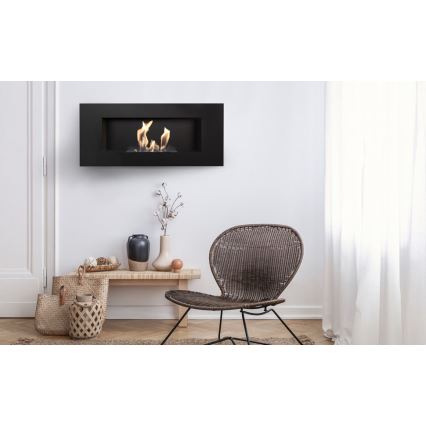 Kratki - Chimenea empotrada BIO 40x90 cm 2kW negro
