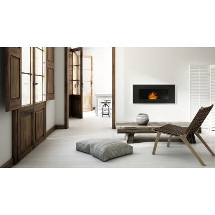 Kratki - Chimenea empotrada BIO 40x90 cm 2kW negro