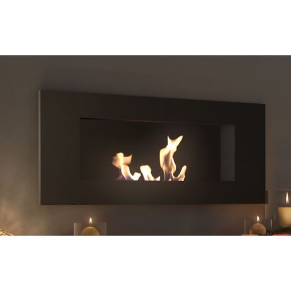Kratki - Chimenea empotrada BIO 40x90 cm 2kW negro