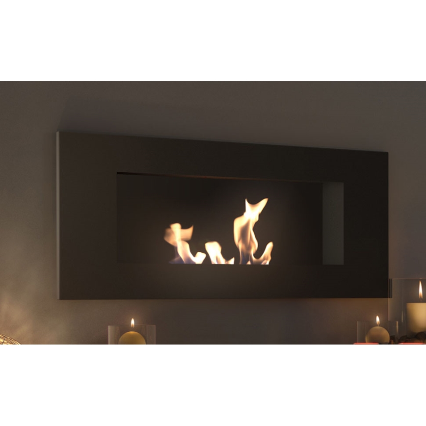 Kratki - Chimenea empotrada BIO 40x90 cm 2kW negro