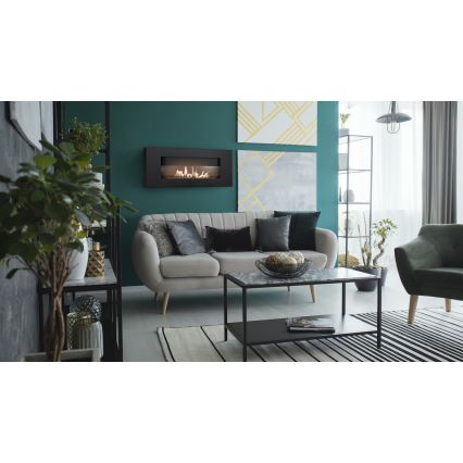 Kratki - Chimenea empotrada BIO 40x90 cm 2kW negro